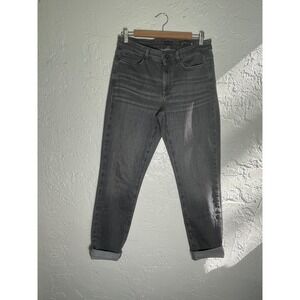 J.Jill Denim Boyfriend Straight Leg Ankle Jeans Size 10 Tall Gray Wash
